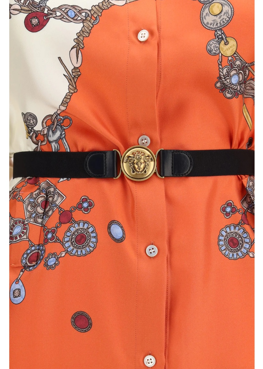 Rochii Printed silk shirt mini Dress - Img 3