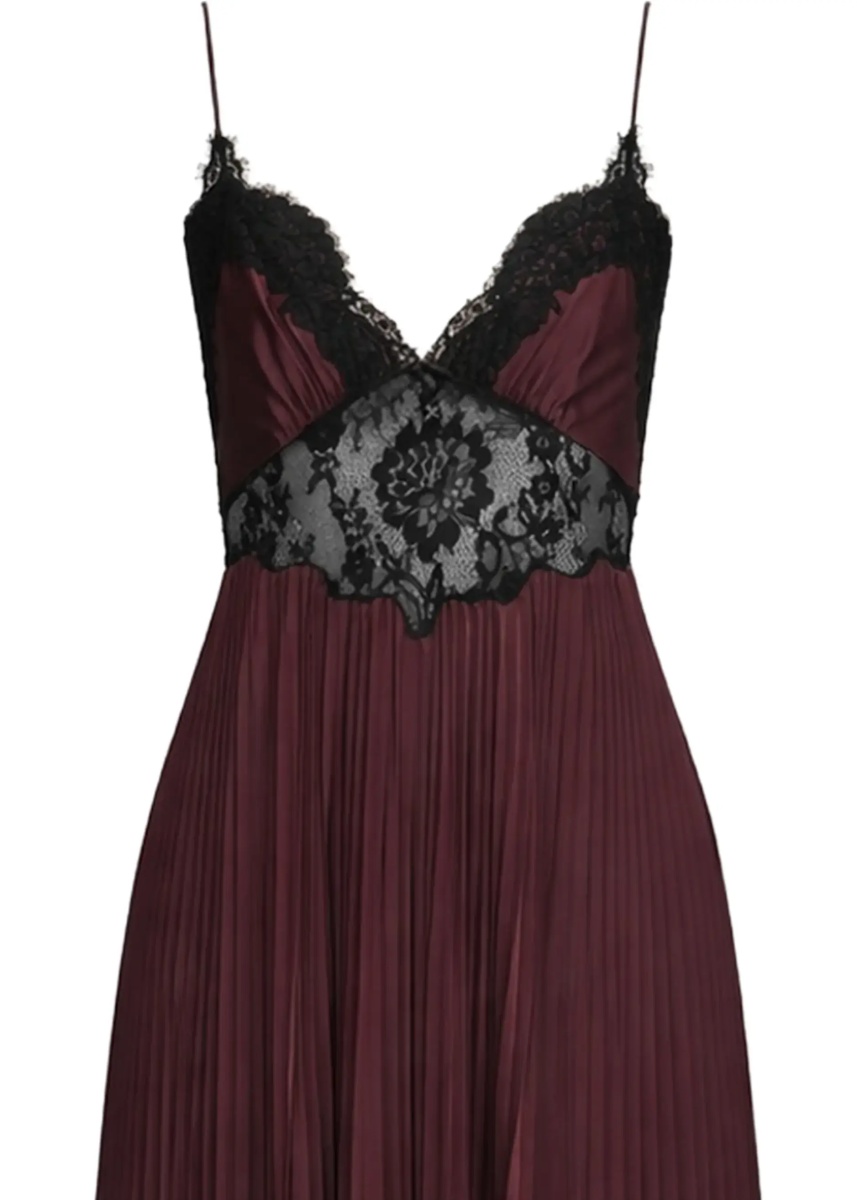 Rochii Satin maxi Dress with lace inserts - Img 4