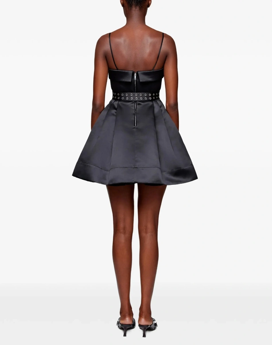 Rochii Short satin Dress with a full skirt - Img 5