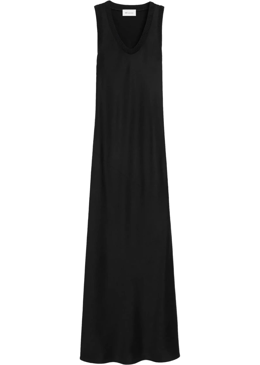 Rochii Sleeveless long fluid satin Dress - Img 8