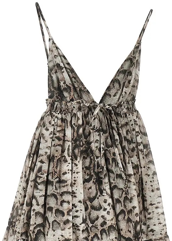 Rochii Snake-print muslin mini dress - Img 2