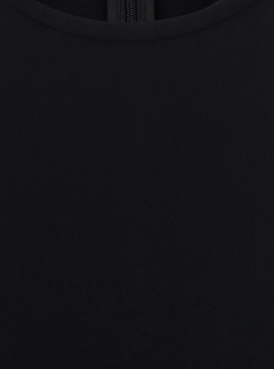 Rochii TOTÊME Long dress with v-neck and thin straps in black tech fabric for women - Img 2