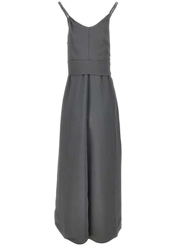 Rochii Twill long dress with belt - Img 3