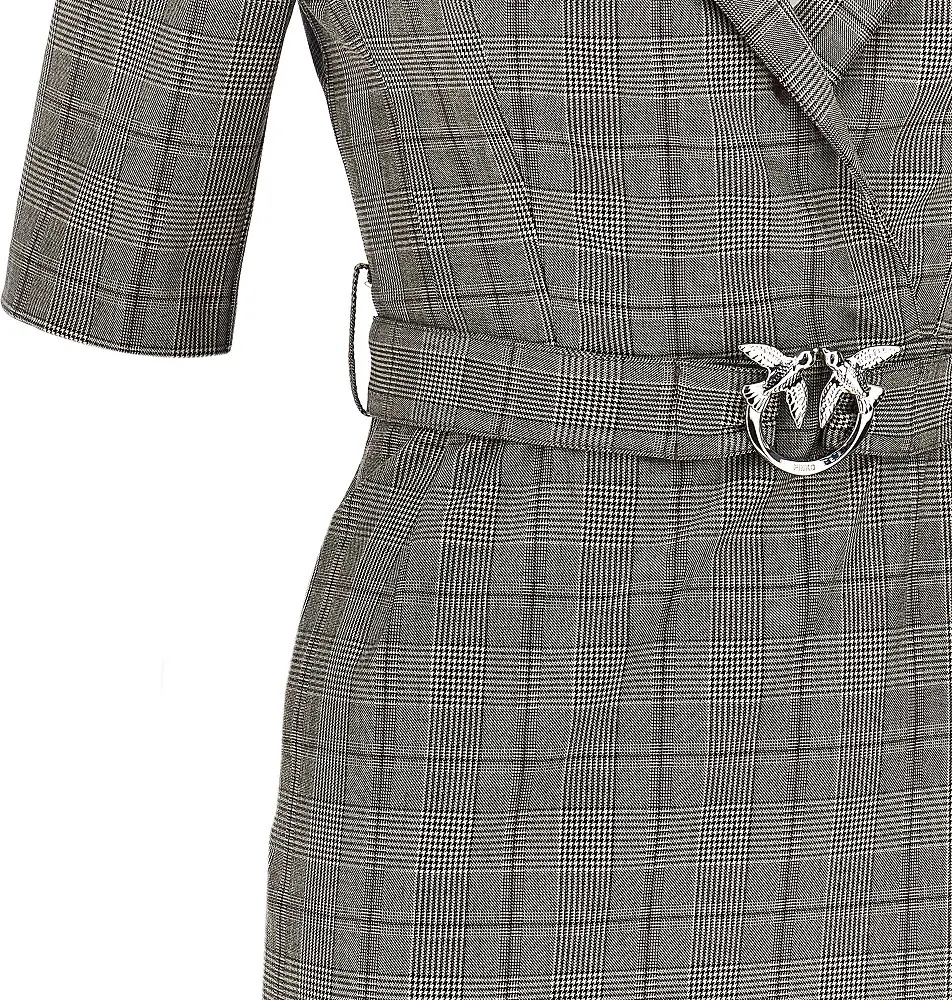 Rochii Wool-blend midi dress with Check motif - Img 2