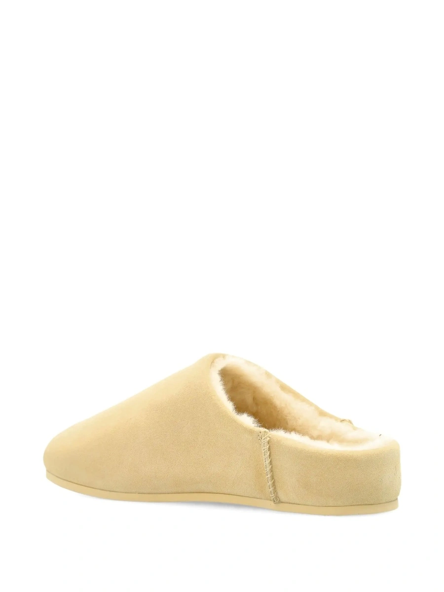 Saboti UGG bej din piele intoarsa si shearling 'Elea' - Img 7