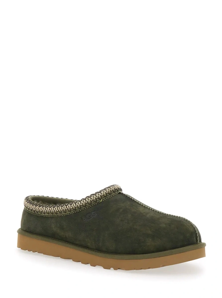 Saboti UGG 'Tasman' verzi din piele intoarsa si shearling - Img 2