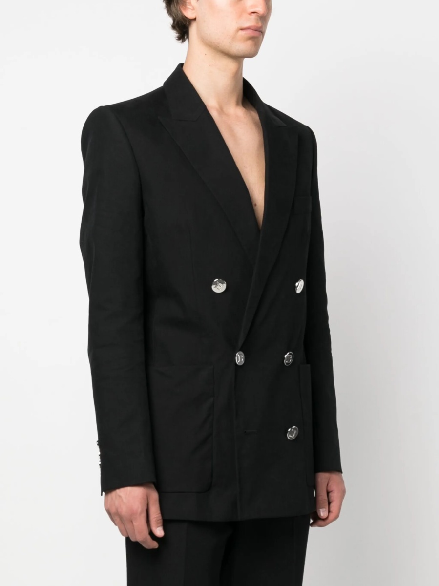 Sacou Balmain negru din polyester si bumbac - Img 3