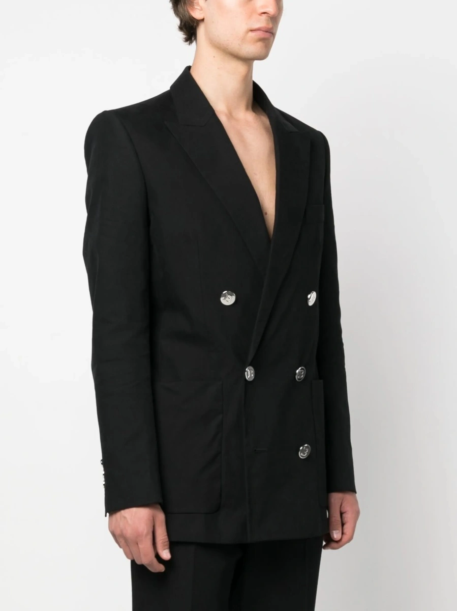 Sacou Balmain negru din polyester si bumbac - Img 3