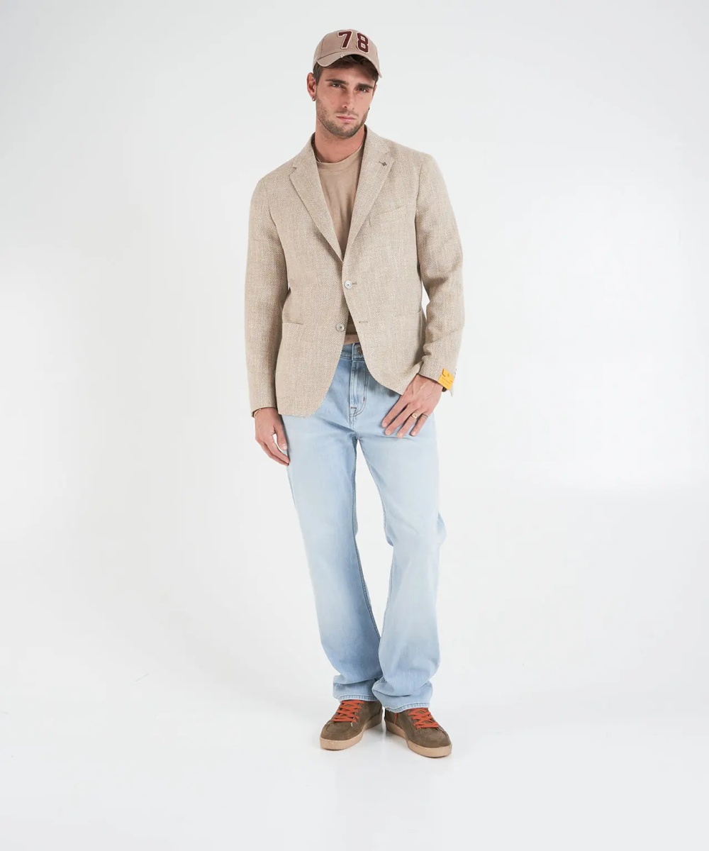 Sacou Blazer with herringbone pattern - Img 3
