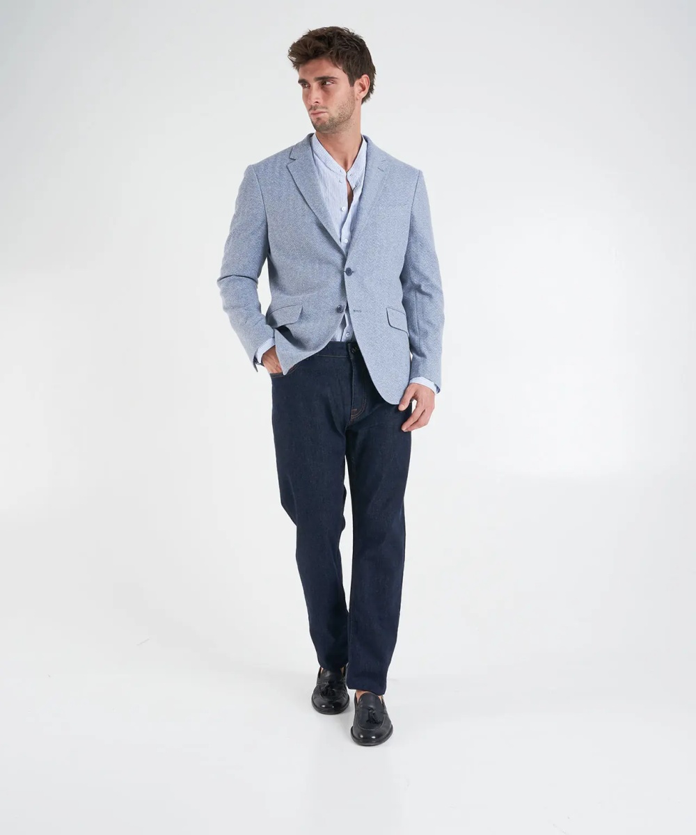 Sacou Blazer with herringbone pattern - Img 4