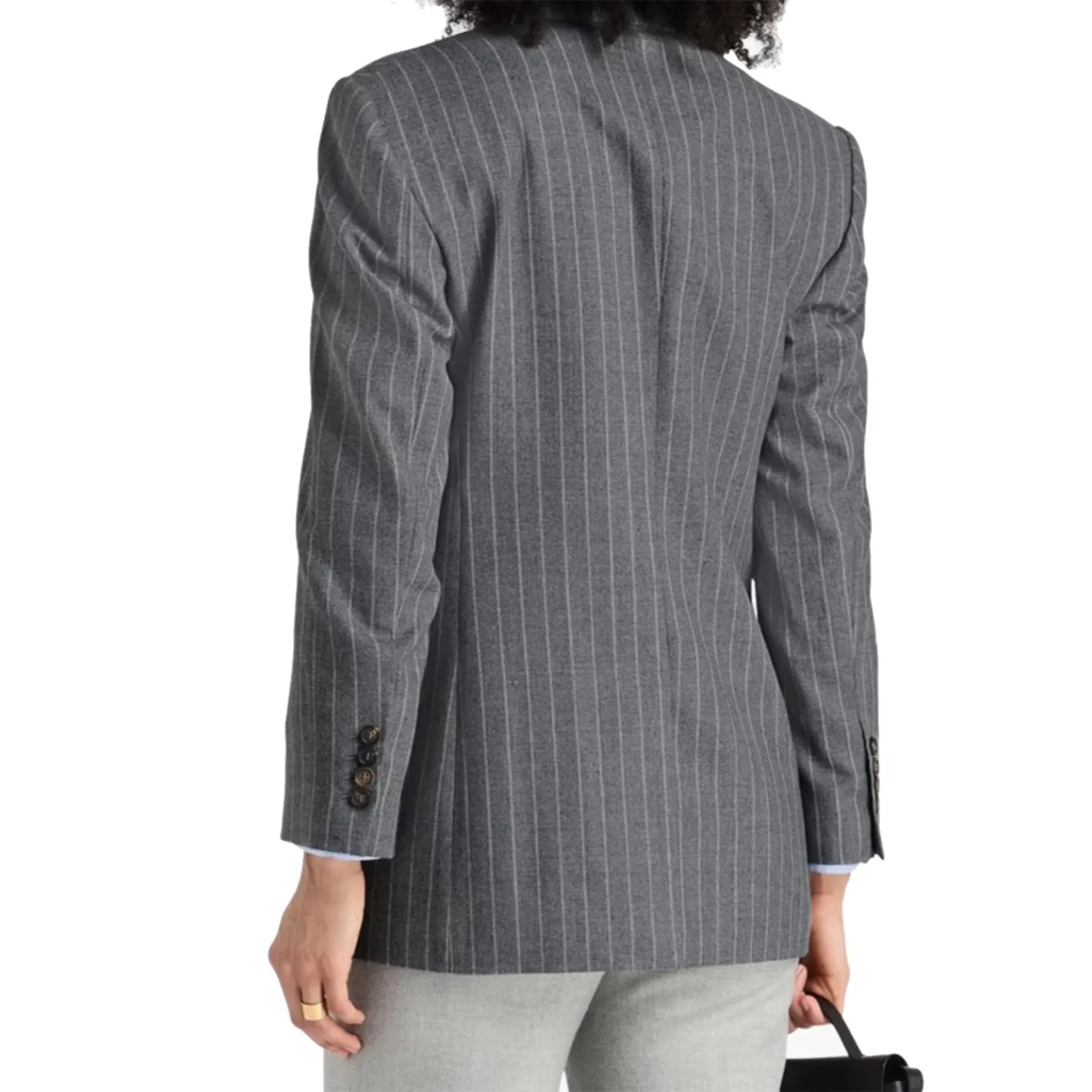 Sacou Brunello Cucinelli Pinstriped Wool Blazer - Img 3