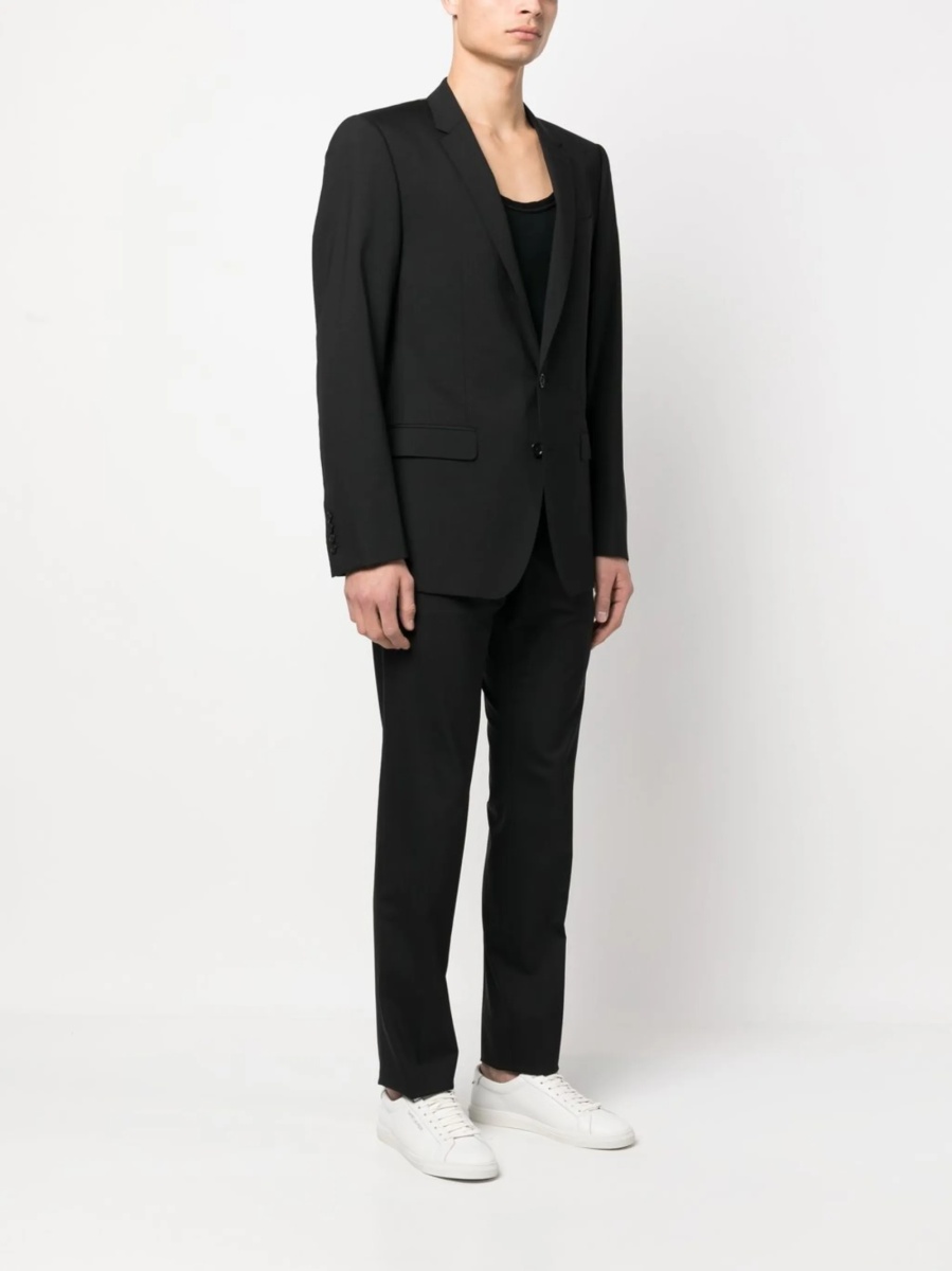 Sacou Dolce &amp; Gabbana DG Essentials negru din spandex/elastan si lana - Img 3