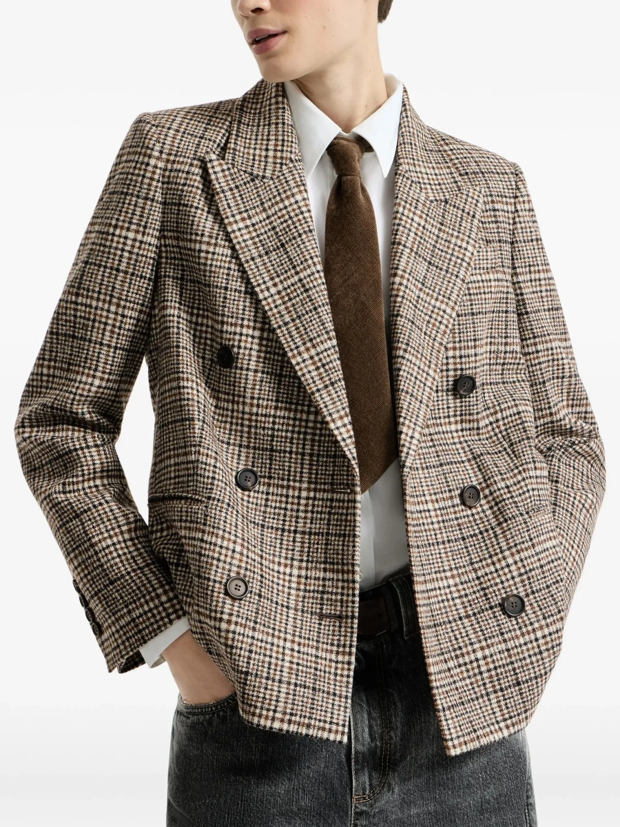 Sacou Double-breasted Jacket in alpaca and wool blend - Img 7