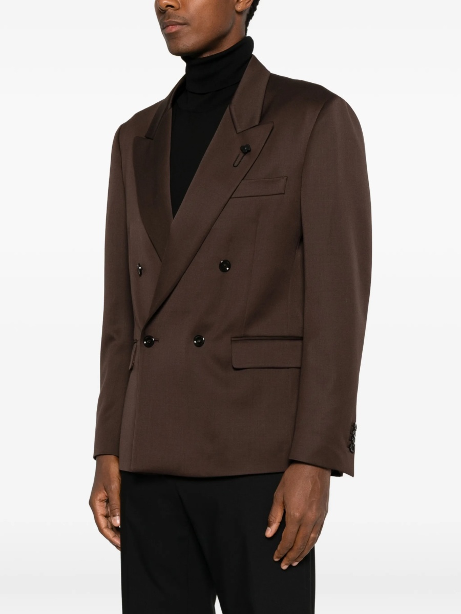 Sacou elegant Lardini maro din lana - Img 3