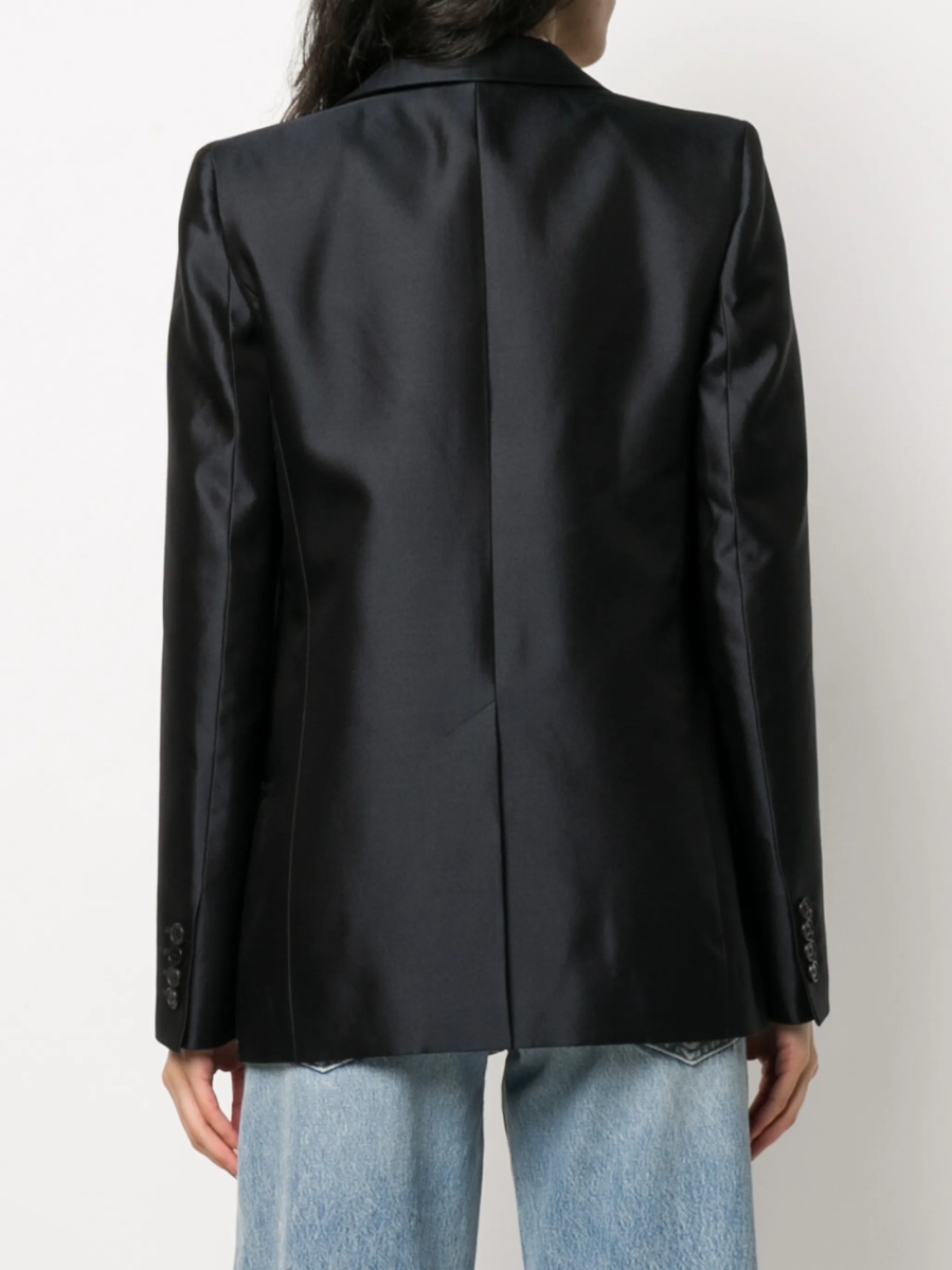 Sacou Givenchy albastru din lana si matase - Img 4