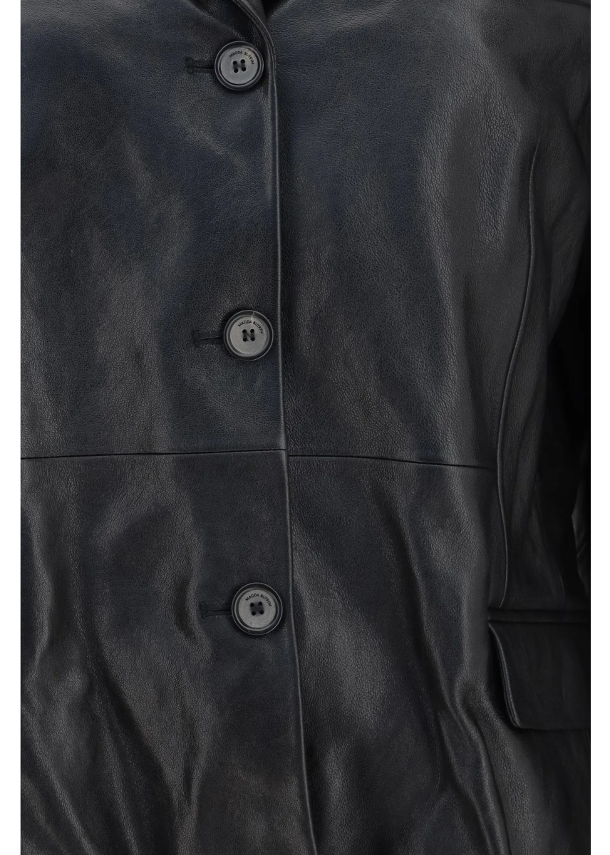 Sacou Leather Blazer Jacket - Img 3