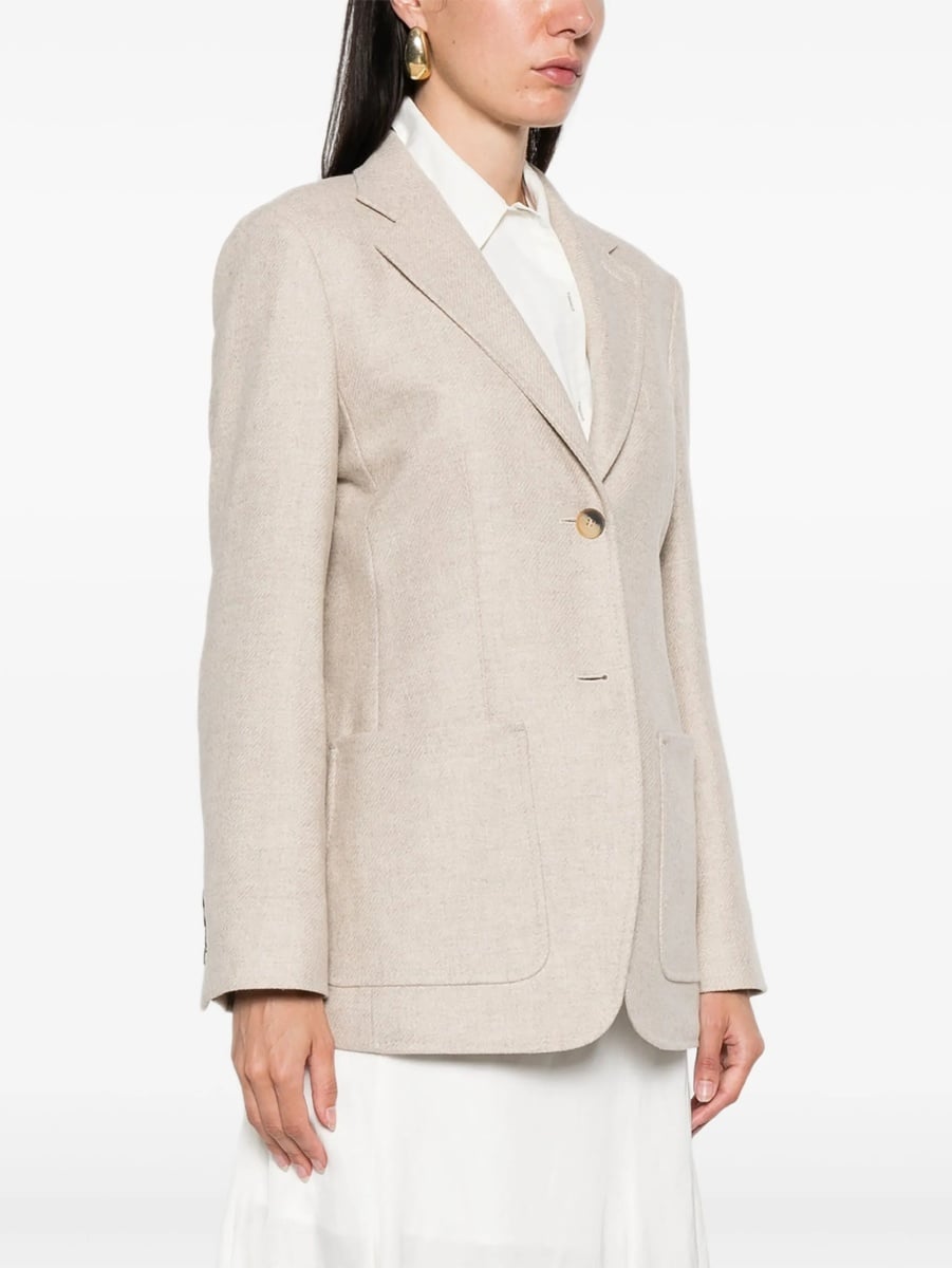 Sacou Max Mara neutru din casmir si lana alpaca - Img 3