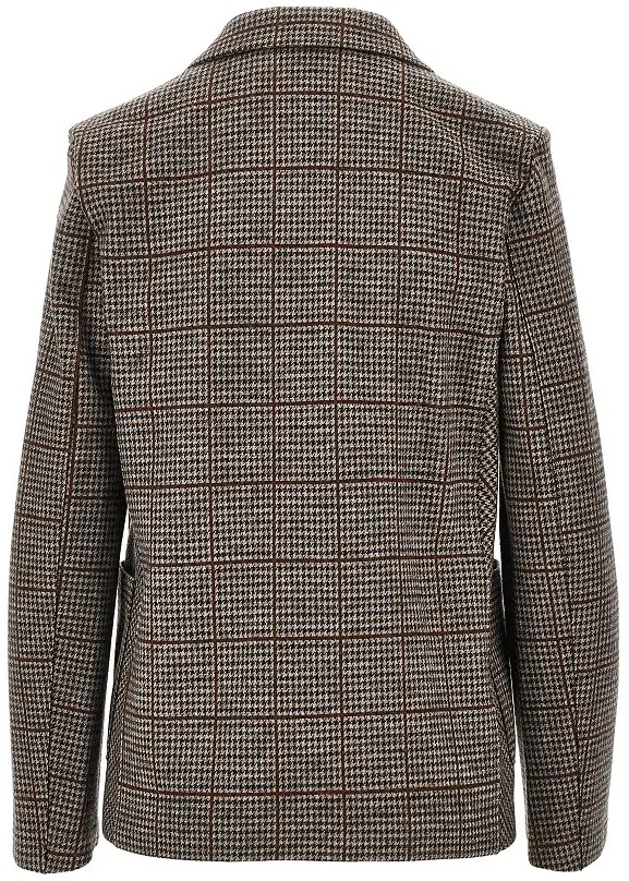 Sacou Prince of Wales Loro Piana fabric blazer - Img 3