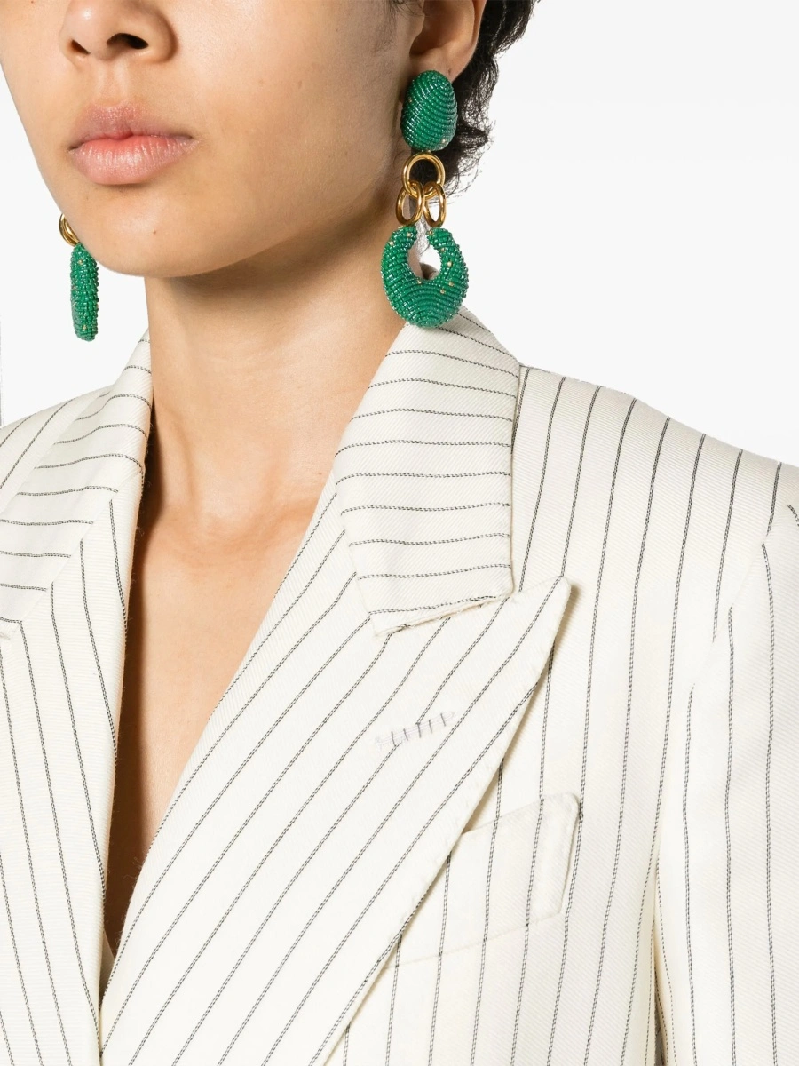 Sacou Tom Ford neutru din lana si matase - Img 5