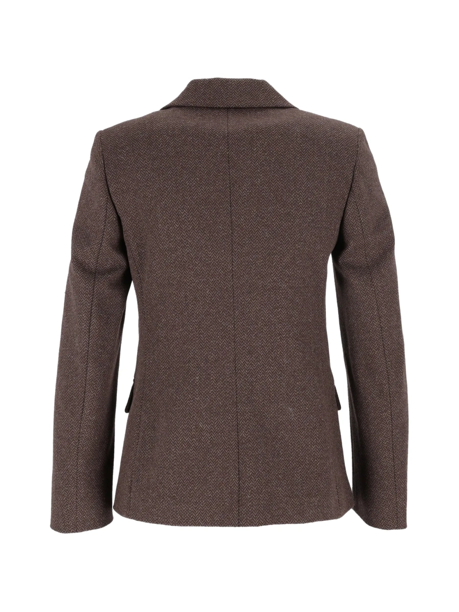 Sacou Weekend MaxMara maro din bumbac si elastan - Img 2