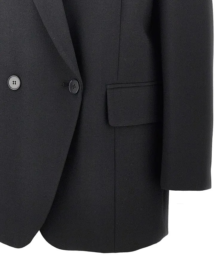 Sacou Wool-blend oversized double-breasted jacket - Img 2