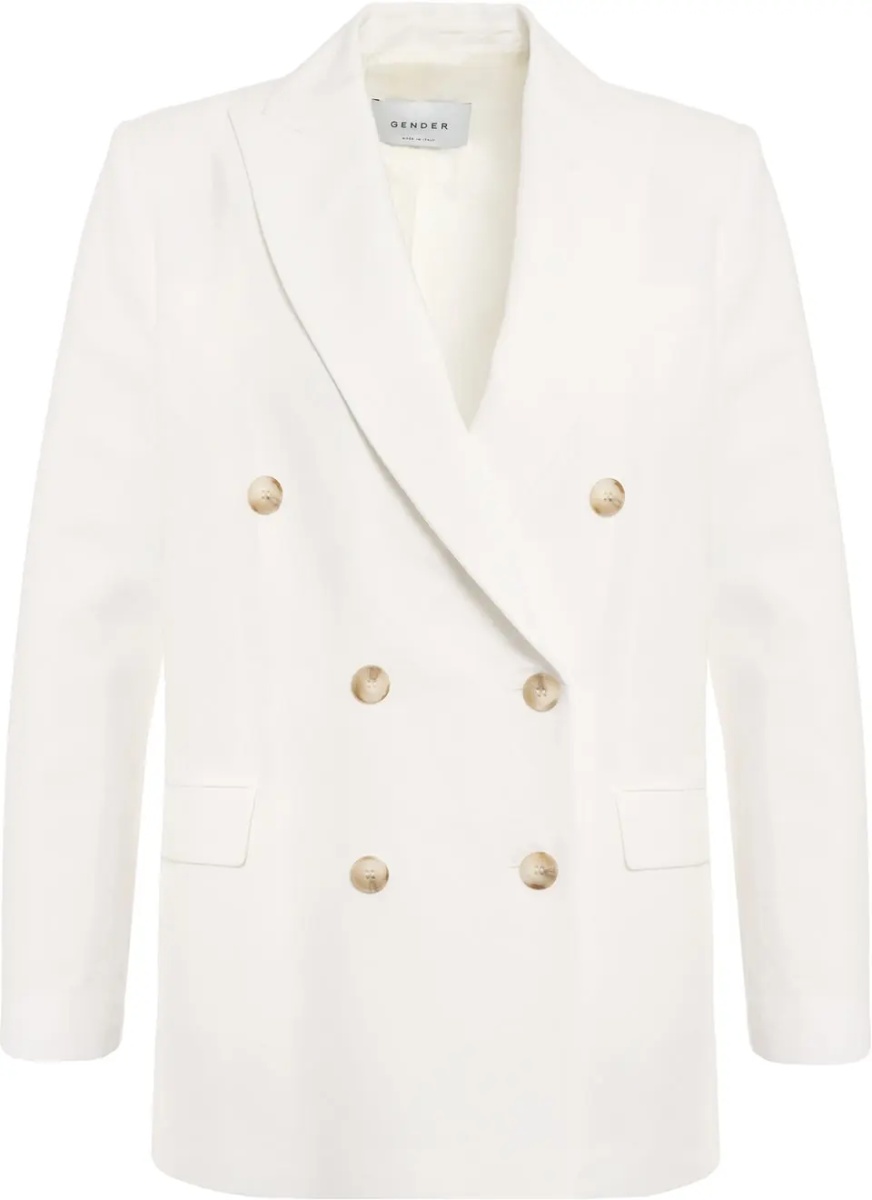 Sacouri Double-breasted blazer in linen blend - Img 2