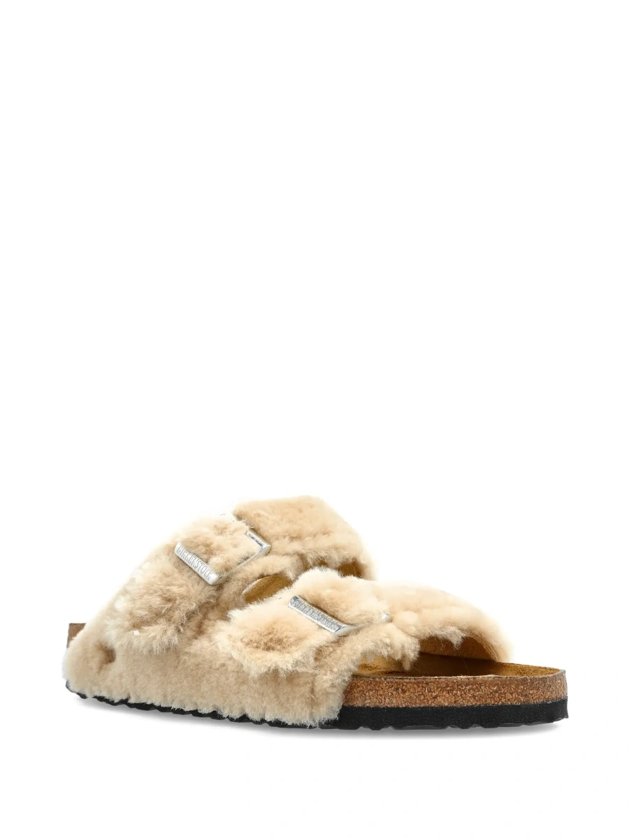 Sandale Birkenstock 'Arizona' albe din piele - Img 4