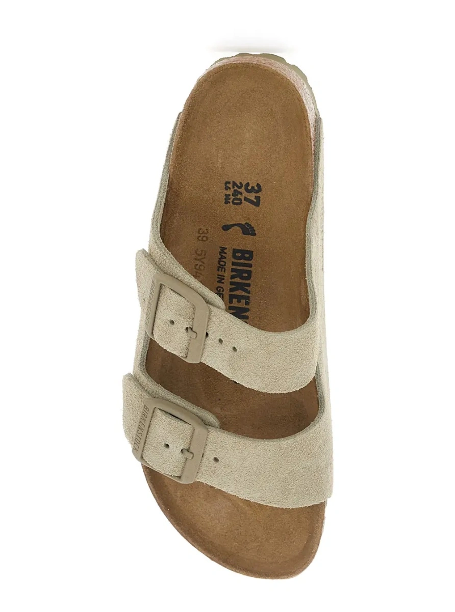 Sandale Birkenstock 'Arizona' bej din piele intoarsa - Img 4