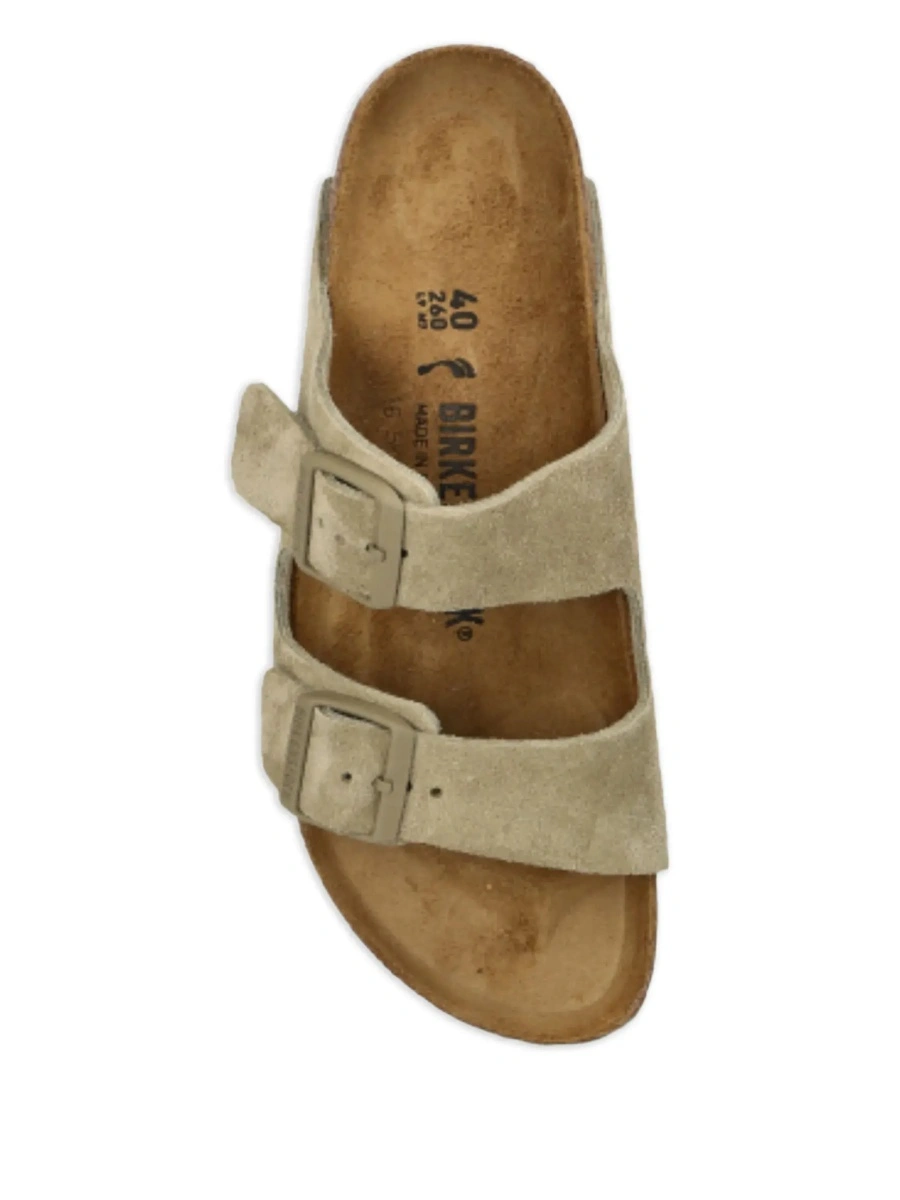 Sandale Birkenstock 'Arizona' bej din piele intoarsa - Img 6