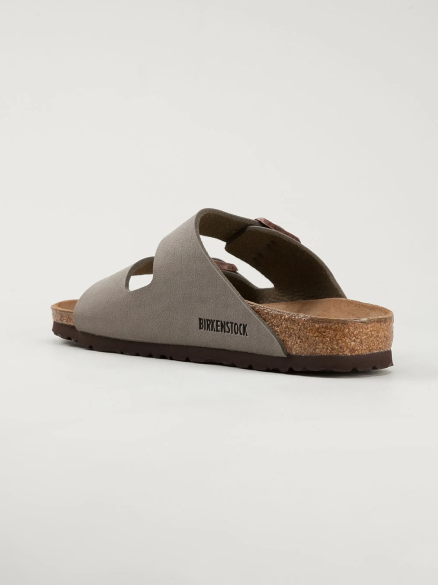 Sandale Birkenstock arizona gri din piele - Img 3