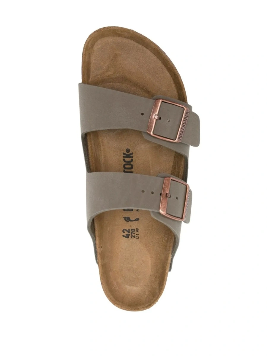 Sandale Birkenstock 'Arizona' gri din piele - Img 7