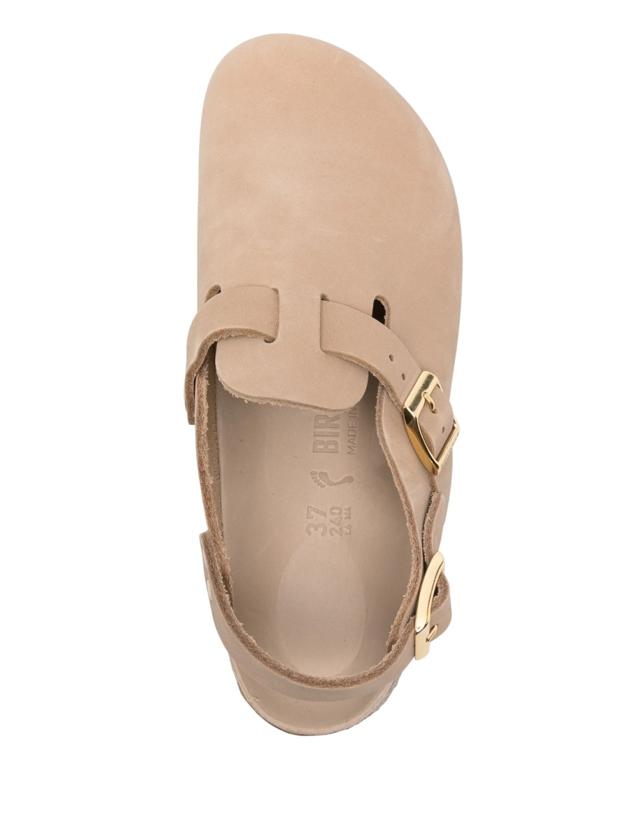 Sandale Birkenstock neutre din piele intoarsa - Img 4