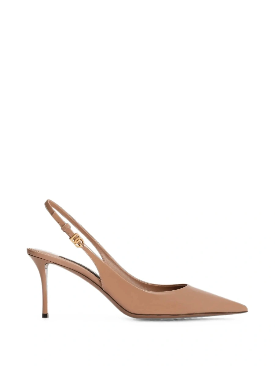 Sandale cu toc Dolce &amp; Gabbana roz din piele lacuita - Img 7
