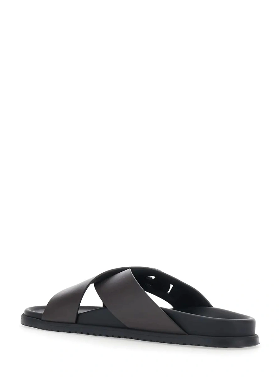 Sandale Dolce &amp; Gabbana maro din piele - Img 3