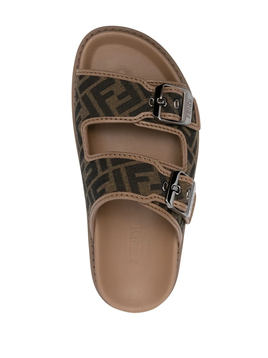 Sandale Fendi maro din piele - Img 7