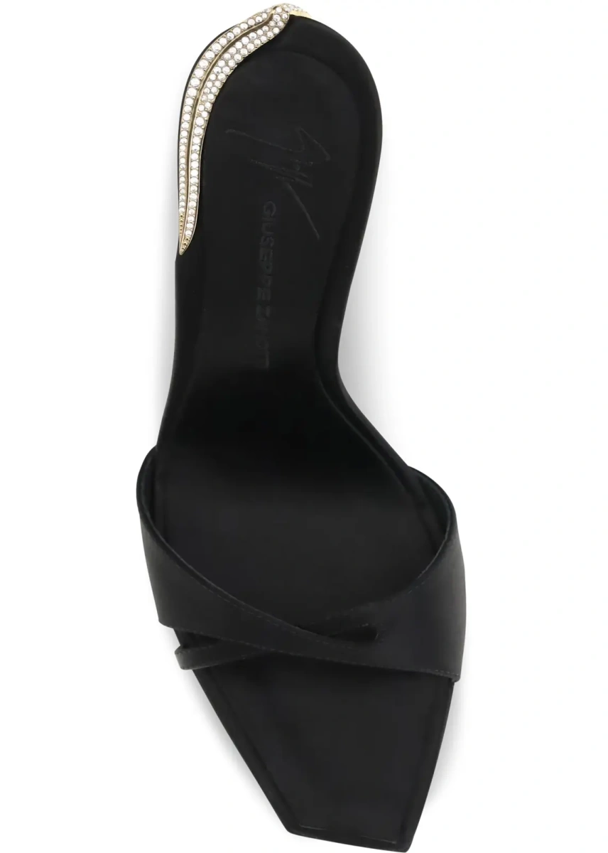 Sandale Giuseppe Zanotti multicolor din satin - Img 4