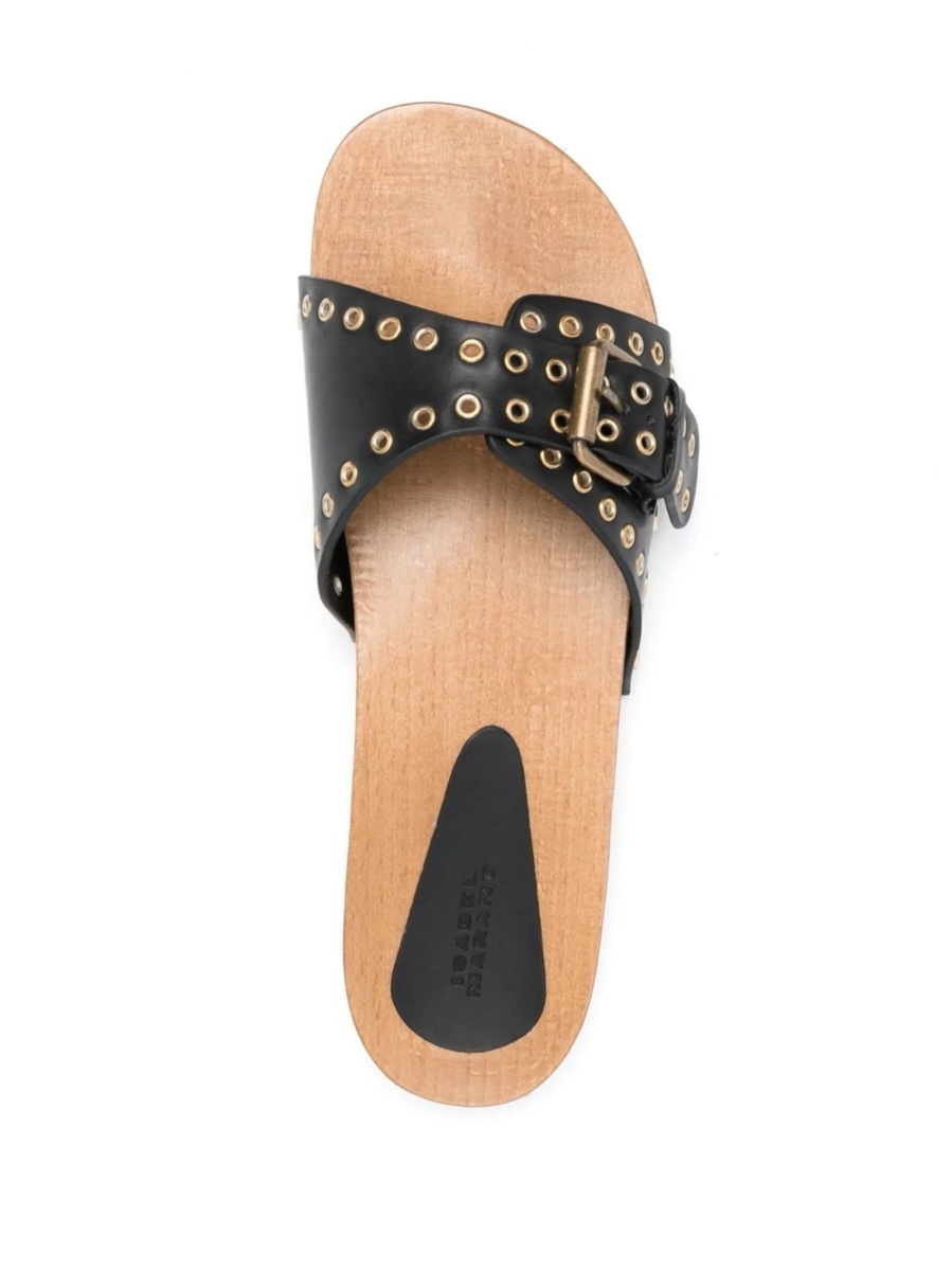 Sandale Isabel Marant negre din piele - Img 4