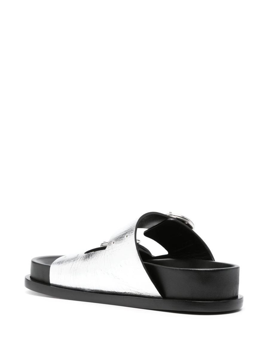 Sandale Jil Sander argintii din piele - Img 3