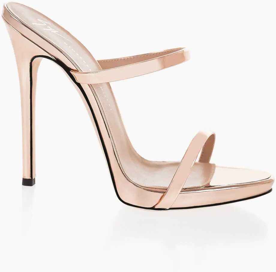 Sandale Mirrored Effect Solid Color Sandals Heel 11Cm* - Img 3