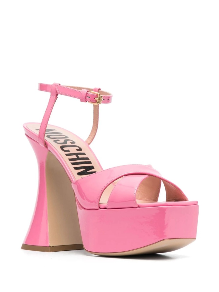 Sandale Moschino roz din piele - Img 2