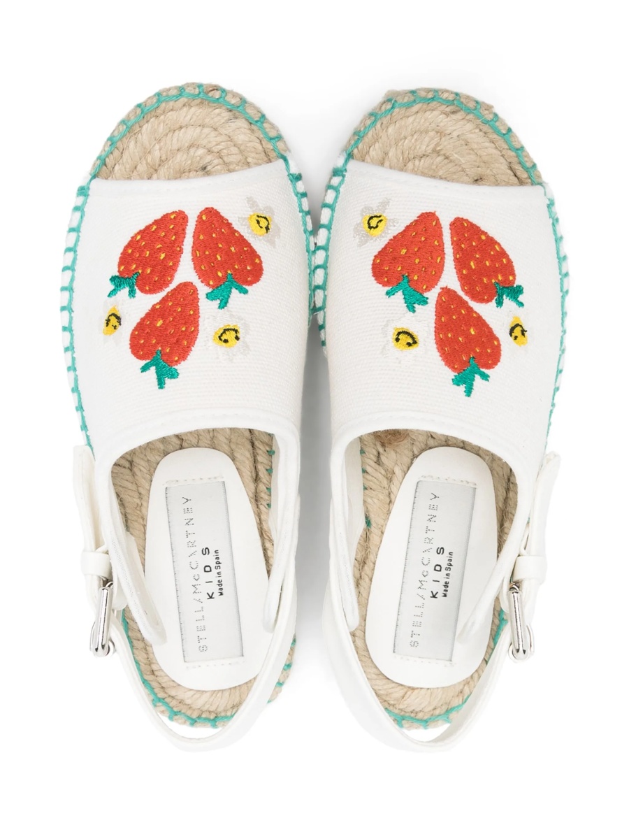 Sandale Stella McCartney albe din material textil - Img 3