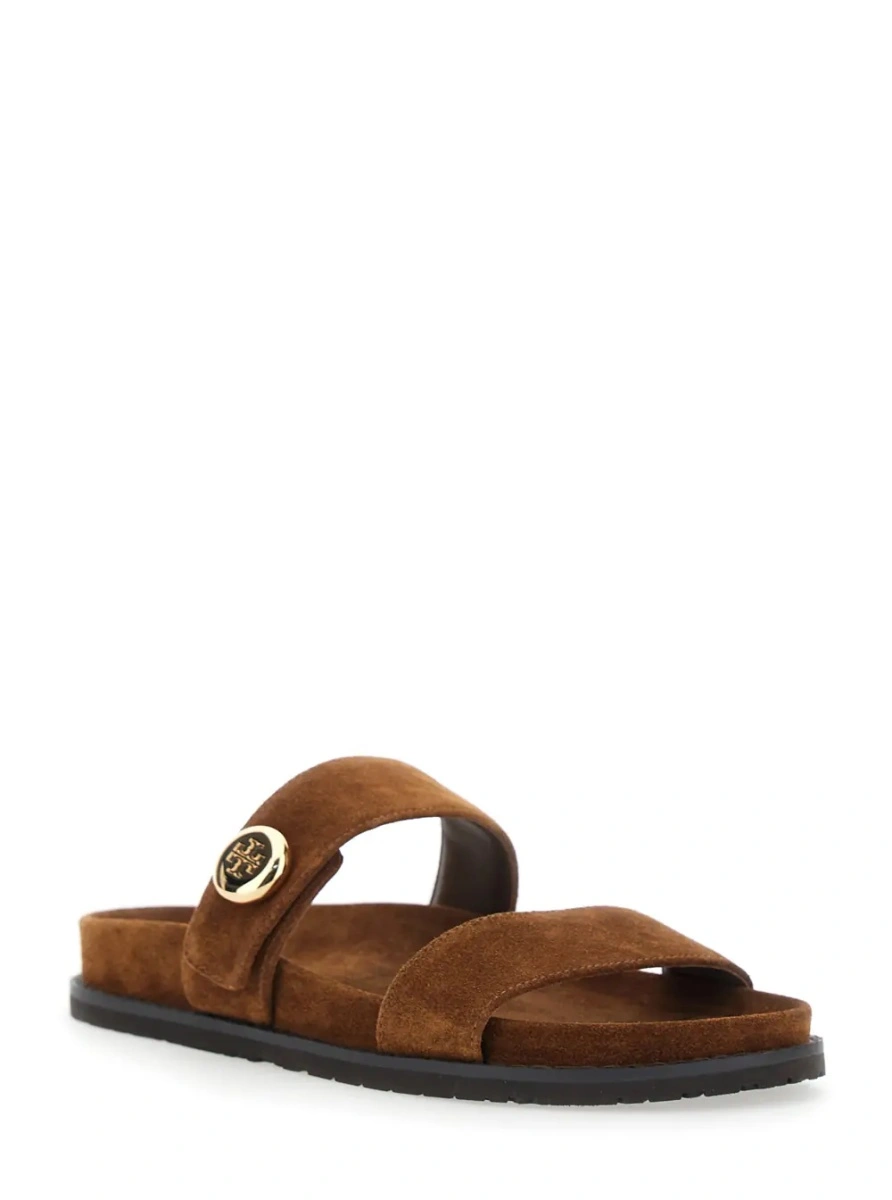 Sandale Tory Burch maro din piele intoarsa - Img 2