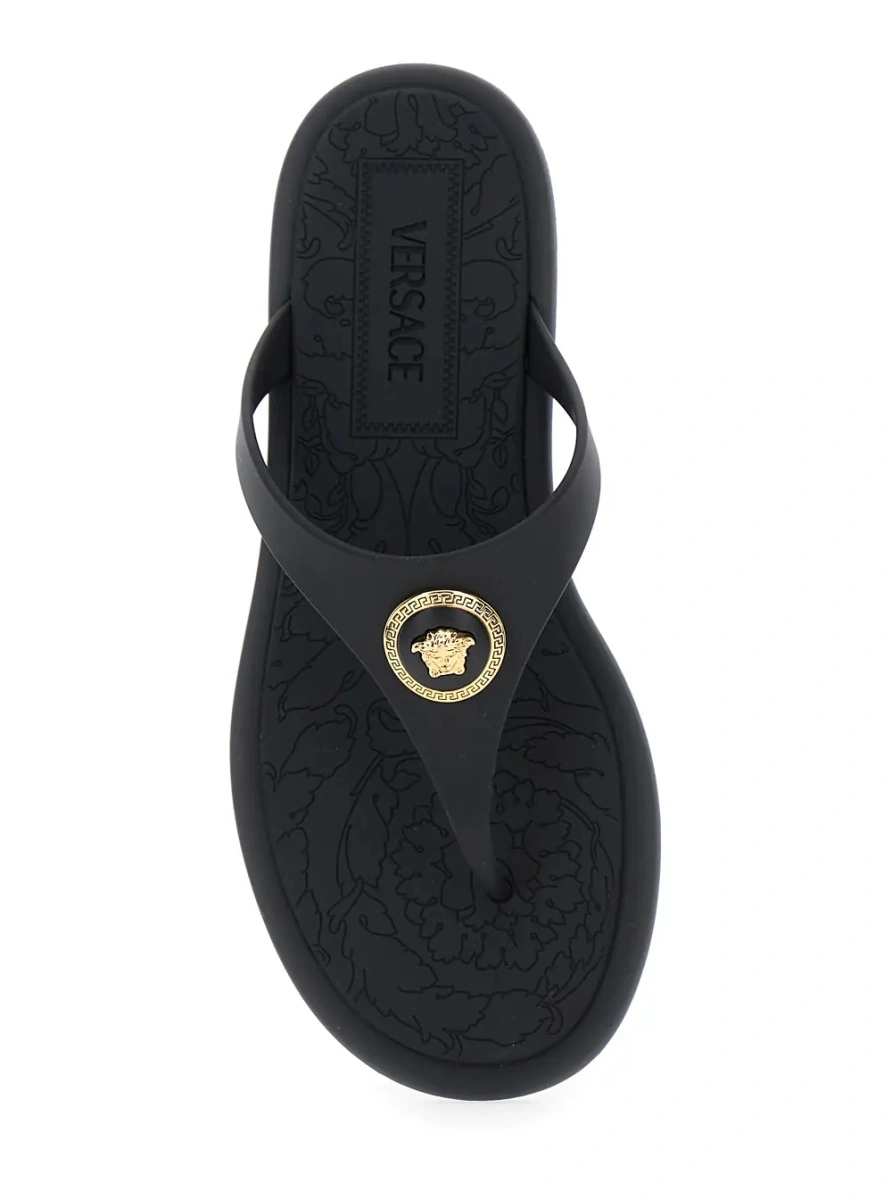 Sandale Versace negre din cauciuc - Img 4