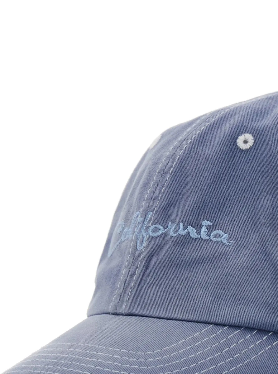 Sapca 'California' Blue Baseball Cap with Front Lettering in Cotton Men - Img 3
