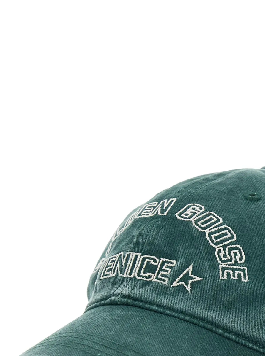 Sapca Green Baseball Cap with Maxi Logo Lettering on the Front in Cotton for Women - Img 3