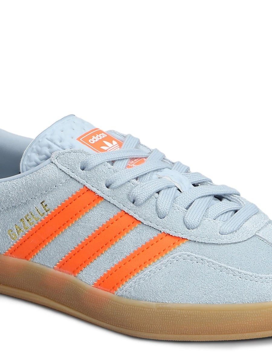 Sneakers adidas Originals albastri din piele si piele eco - Img 5