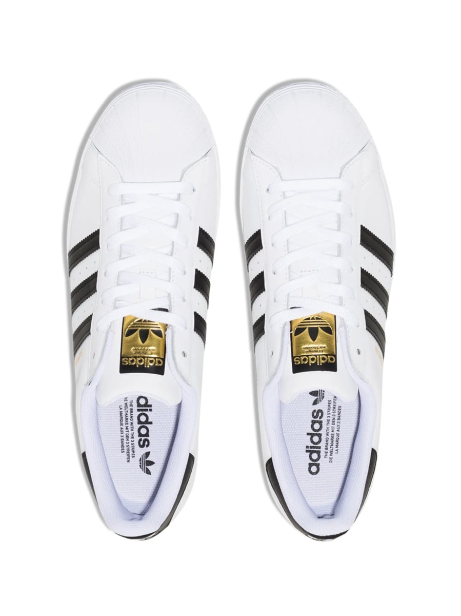 Sneakers adidas Originals superstar albi din cauciuc si piele - Img 4
