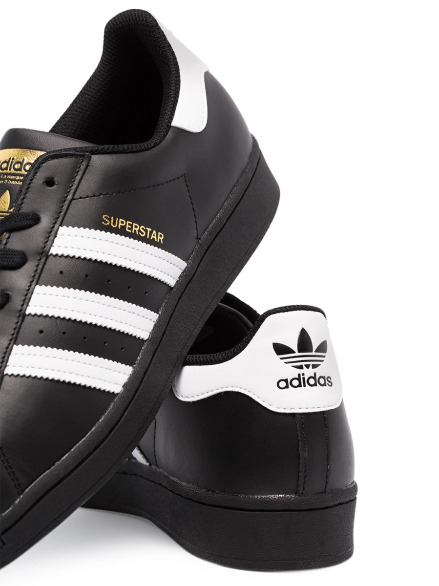 Sneakers adidas Originals superstar negri din cauciuc si piele - Img 3