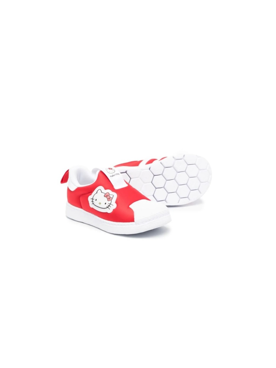 Sneakers adidas Originals superstar rosii din material textil - Img 2