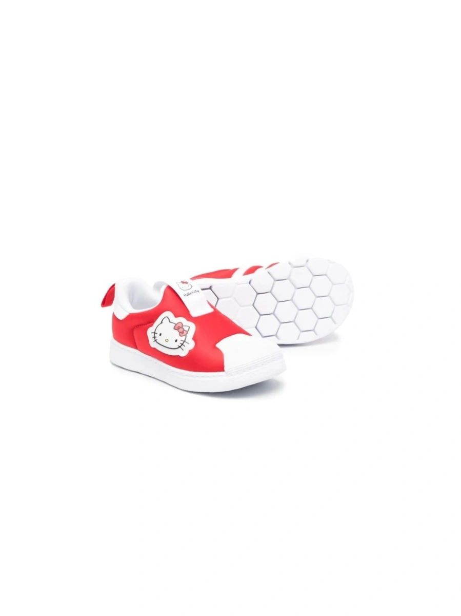 Sneakers adidas Originals superstar rosii din material textil - Img 2